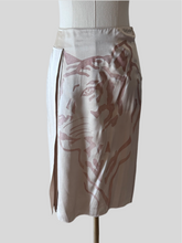 Load image into Gallery viewer, Y2K Krizia Painted Graphic Satin Skirt