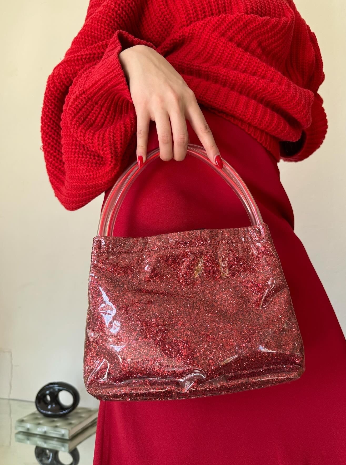 バッグ MIU MIU 90s sequins enamel hand bag MIU MIU 90s sequins enamel hand bag