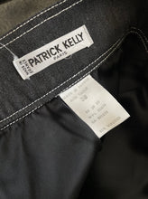 Load image into Gallery viewer, Patrick Kelly A/W 1989 Denim High Waisted Leather Fringe Skirt