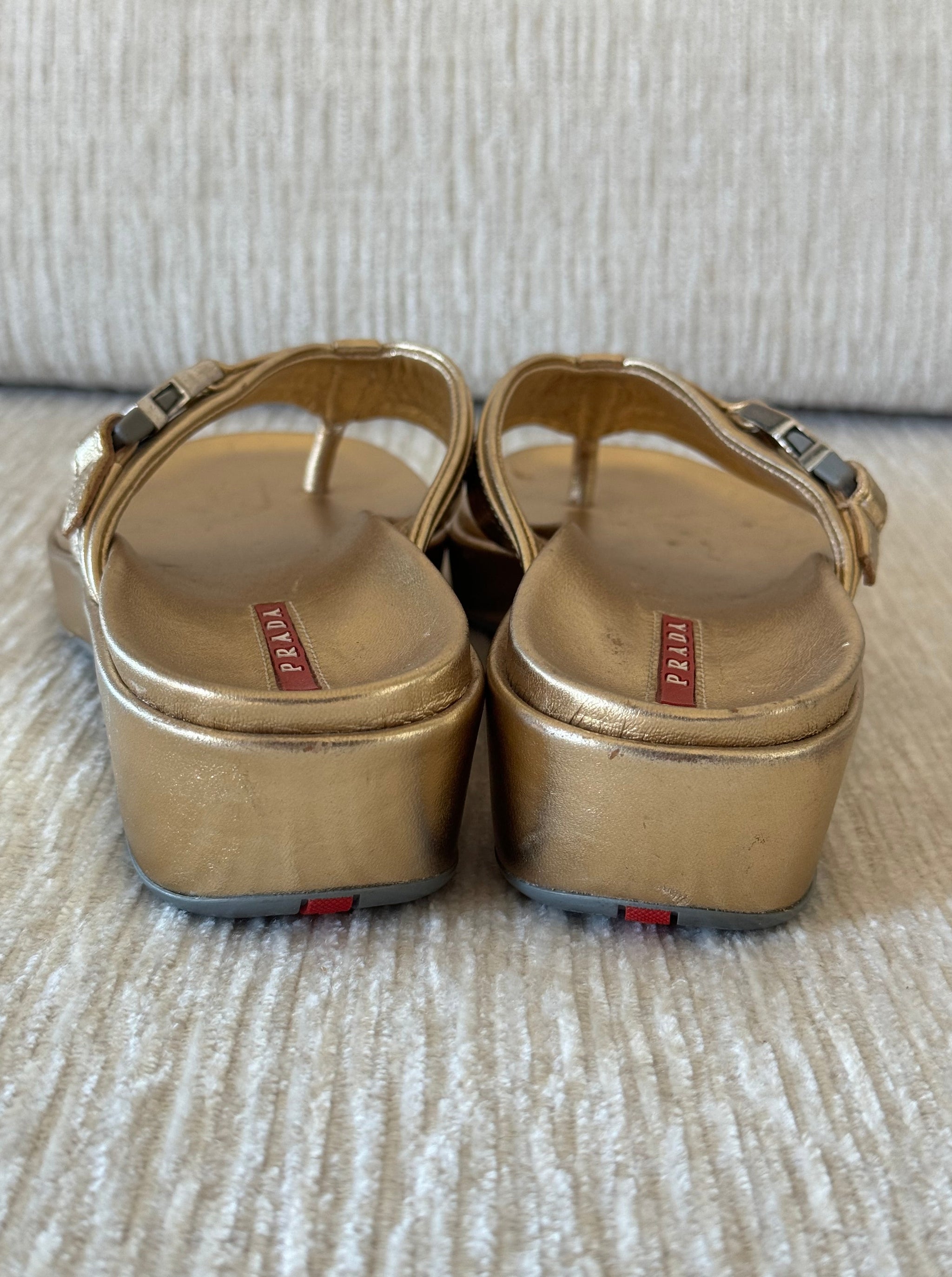 Y2K Prada Sport Platform Wedge Sandals – NOREN