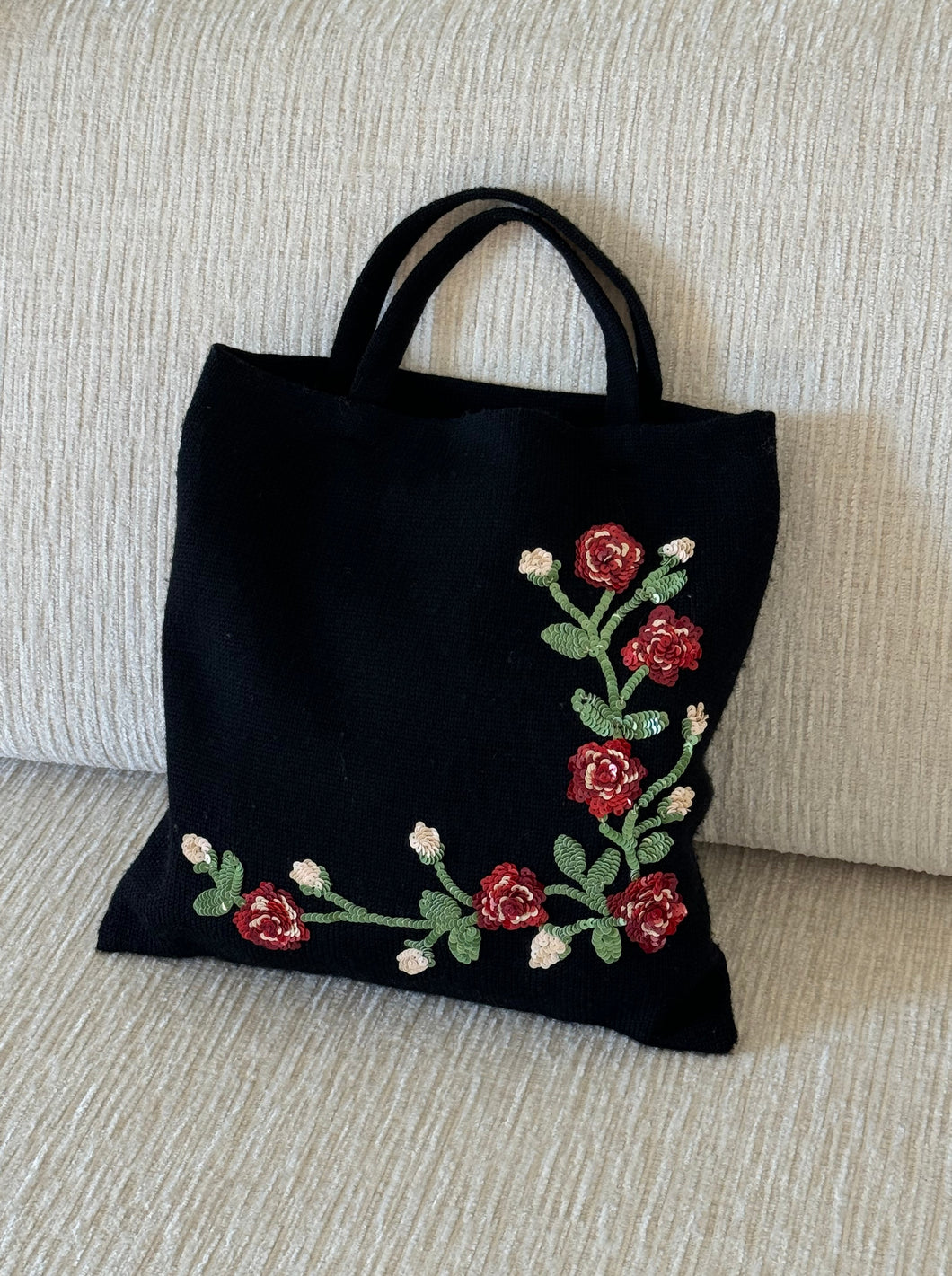 90s/Y2K Dolce & Gabbana Sequin Knit Bag