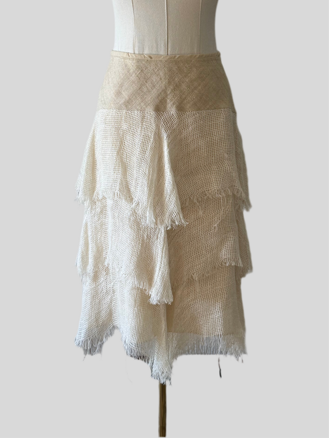 90s Ralph Lauren Linen Layered Skirt